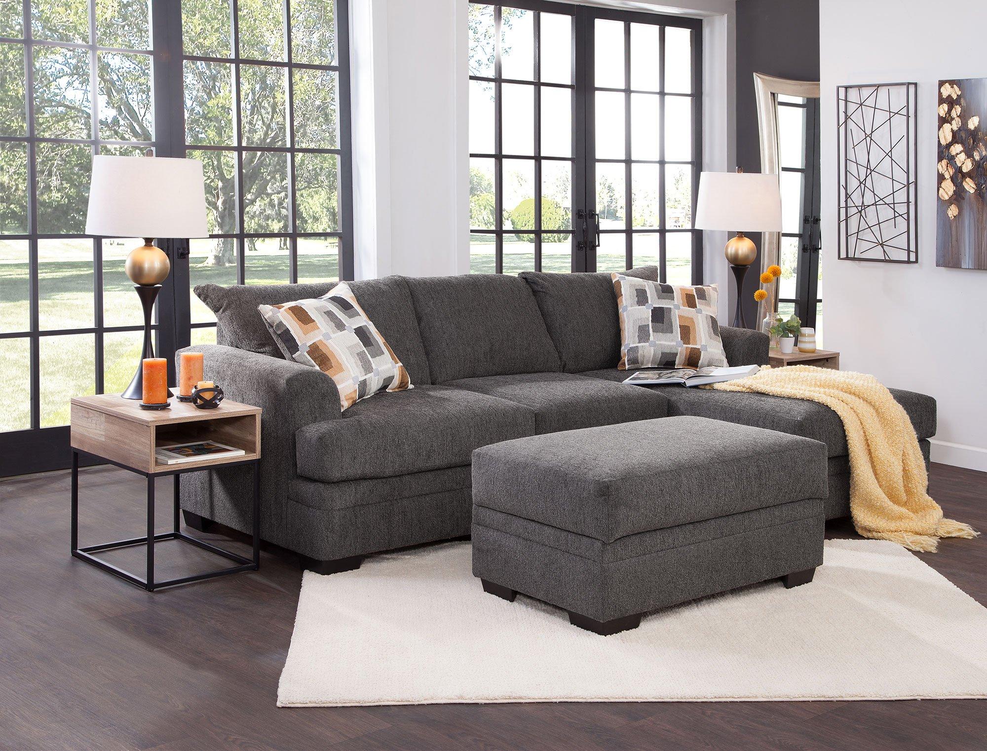 Rent to Own Woodhaven Kendall Chaise Sofa w/ Storage Ottoman at Aaron's